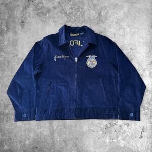 Vintage FFA Navy Blue Corduroy California Jacket
